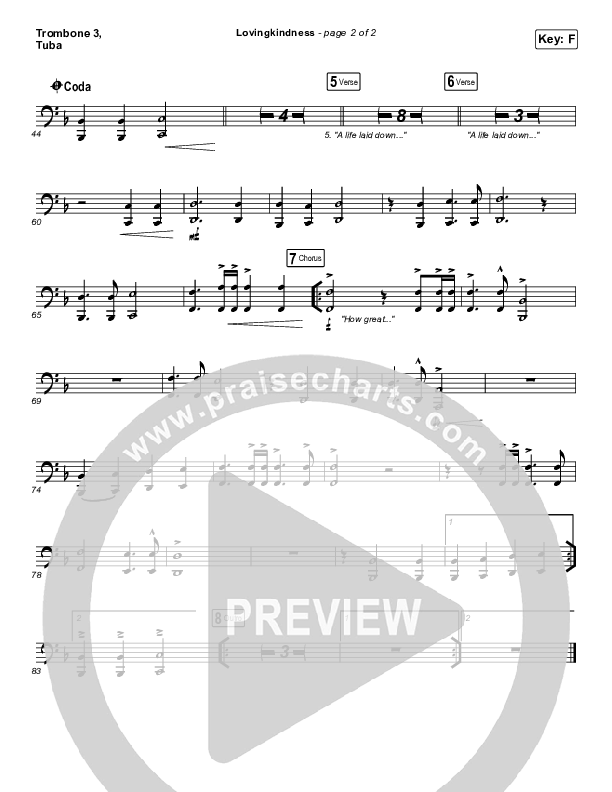 Lovingkindness Trombone 3/Tuba (Keith & Kristyn Getty / Matt Redman / Matt Boswell / Matt Papa)