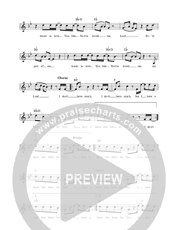 I Don't Have Much (Live) Lead Sheet (REVERE / Corey Voss / Sarah Kroger)