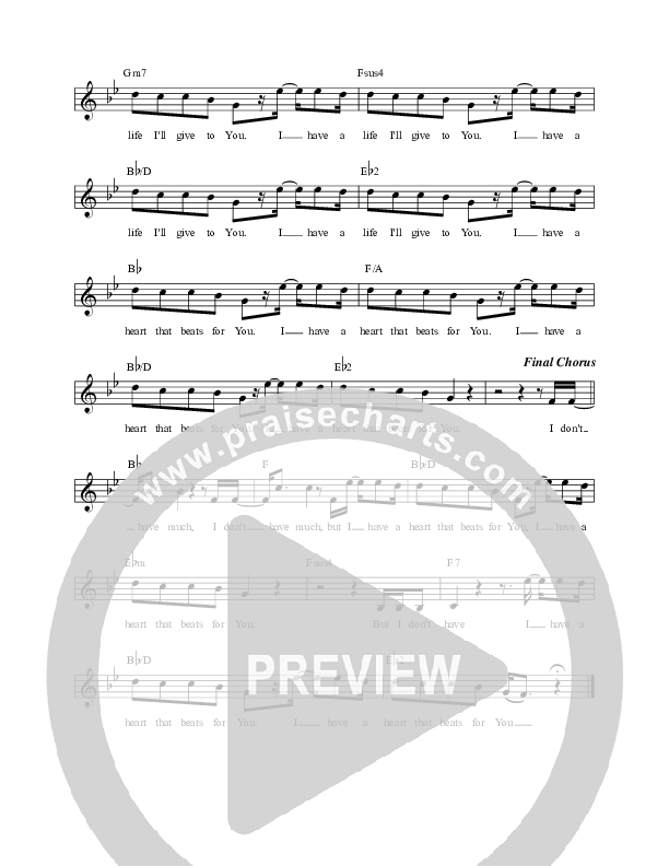 I Don't Have Much (Live) Lead Sheet (REVERE / Corey Voss / Sarah Kroger)