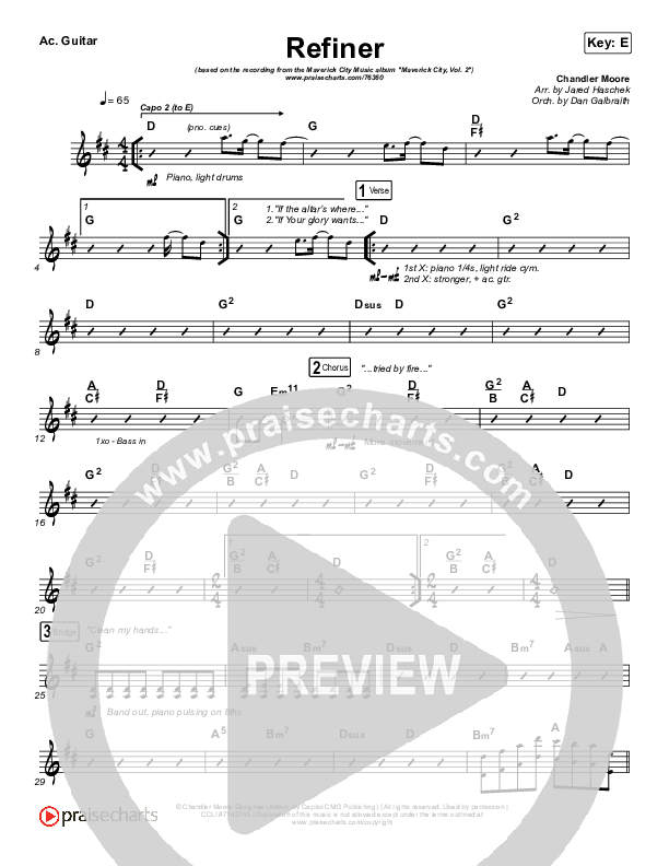 Refiner Acoustic Guitar (Maverick City Music / Steffany Gretzinger)