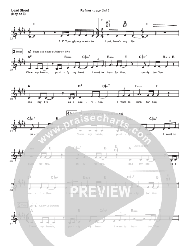 Refiner Lead Sheet (Melody) (Maverick City Music / Steffany Gretzinger)