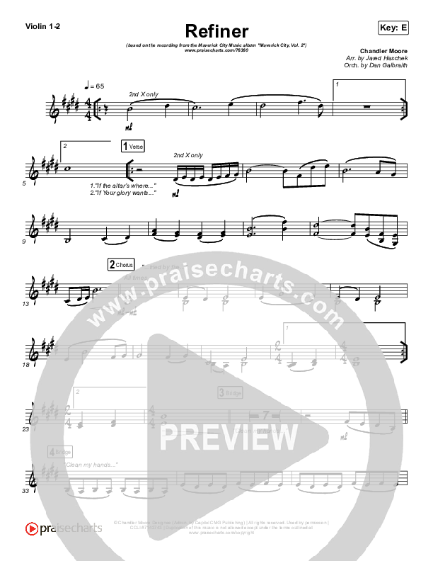 Refiner Violin 1/2 (Maverick City Music / Steffany Gretzinger)