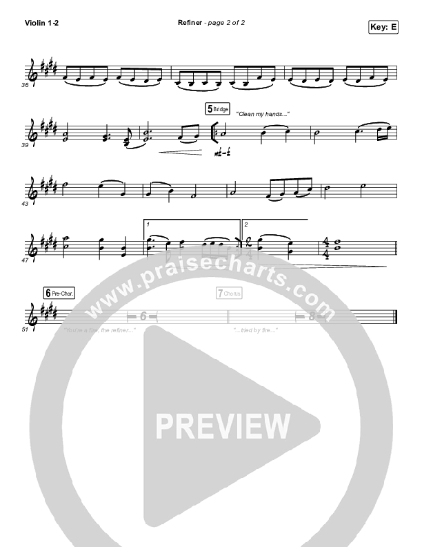 Refiner Chords PDF (Maverick City Music / Steffany Gretzinger) -  PraiseCharts