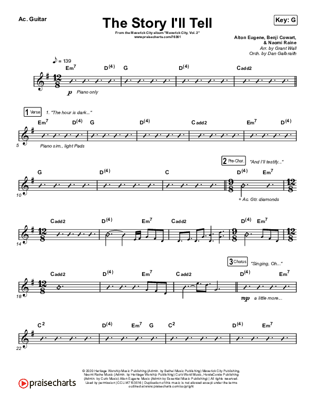 The Story I'll Tell Acoustic Guitar (Maverick City Music / Naomi Raine)