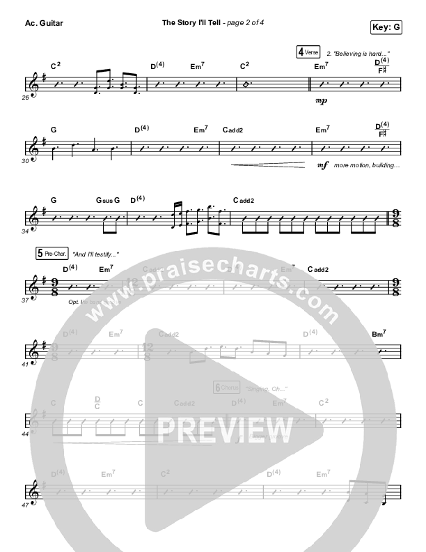 The Story I'll Tell Acoustic Guitar (Maverick City Music / Naomi Raine)