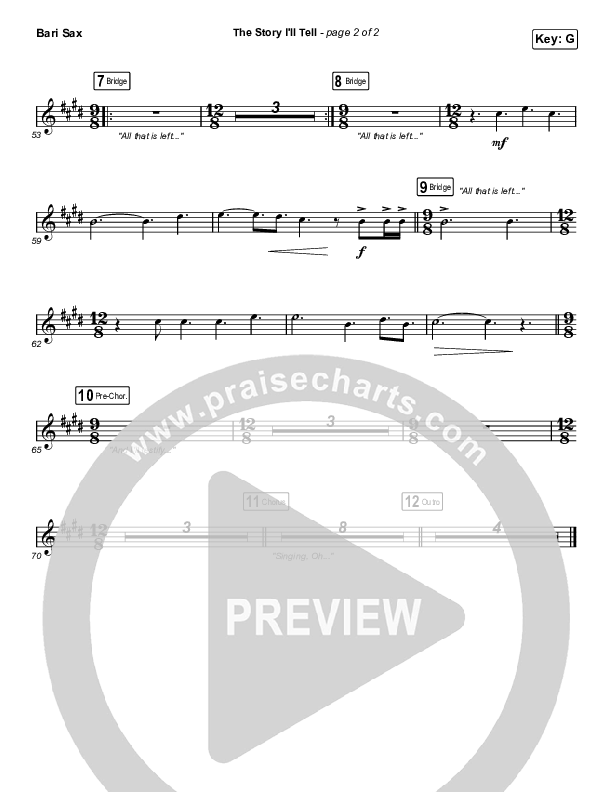 The Story I'll Tell Bari Sax (Maverick City Music / Naomi Raine)