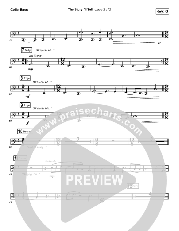 The Story I'll Tell Cello/Bass (Maverick City Music / Naomi Raine)