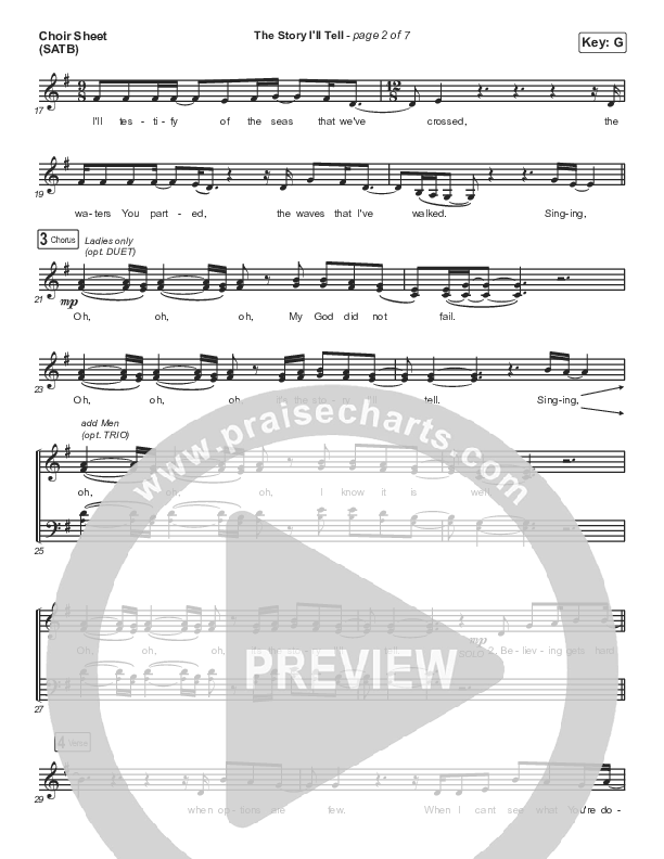 The Story I'll Tell Vocal Sheet (SATB) (Maverick City Music / Naomi Raine)