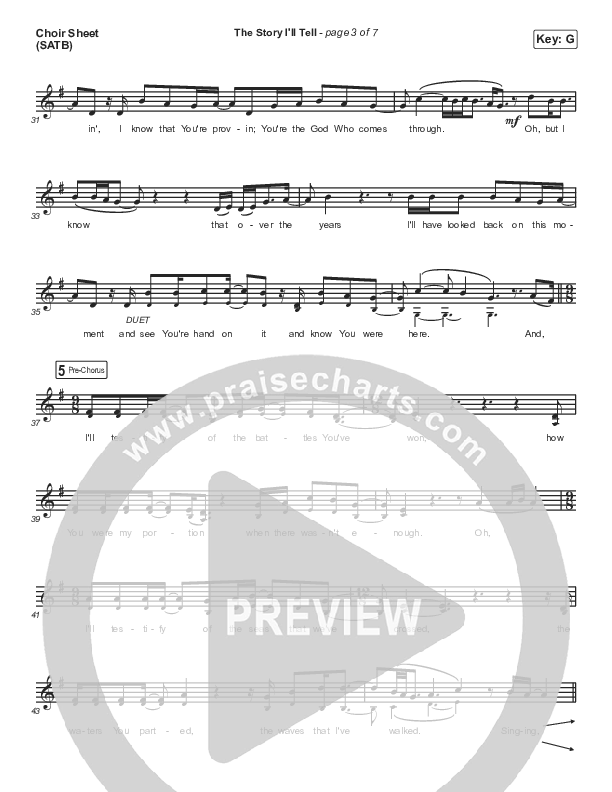 The Story I'll Tell Vocal Sheet (SATB) (Maverick City Music / Naomi Raine)