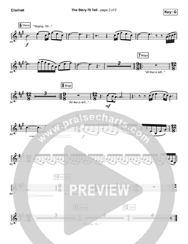 The Story I'll Tell Clarinet (Maverick City Music / Naomi Raine)