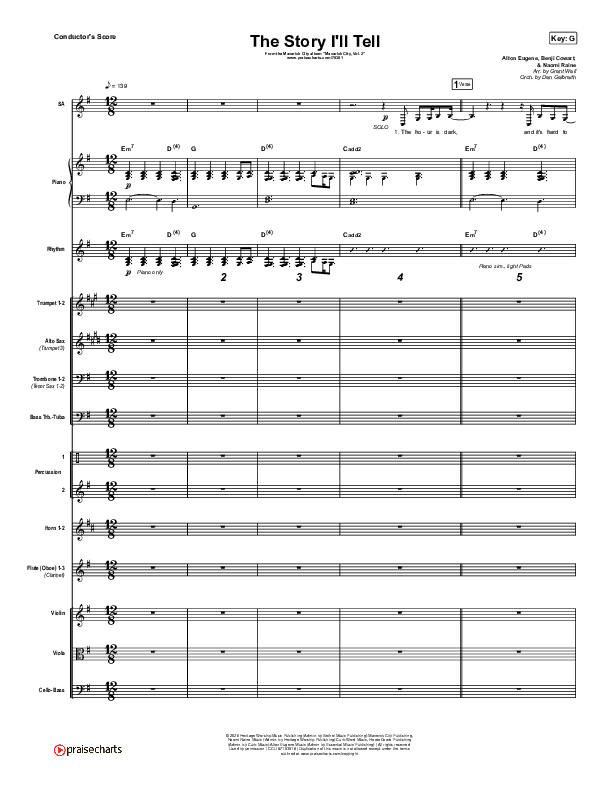 The Story I'll Tell Conductor's Score (Maverick City Music / Naomi Raine)