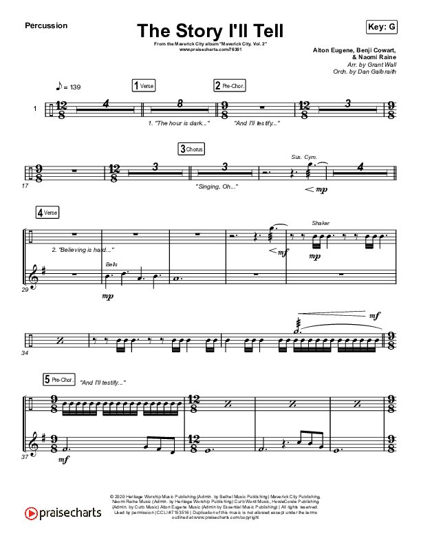 The Story I'll Tell Percussion (Maverick City Music / Naomi Raine)
