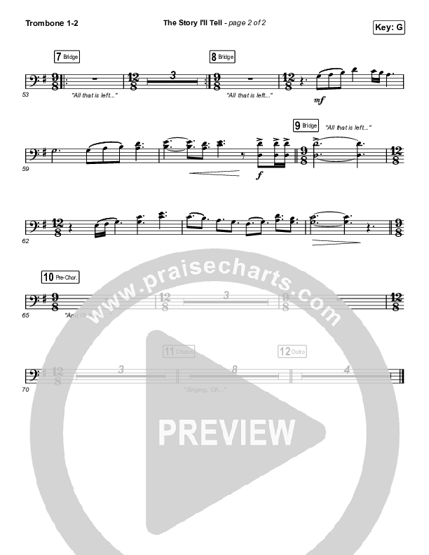 The Story I'll Tell Trombone 1/2 (Maverick City Music / Naomi Raine)