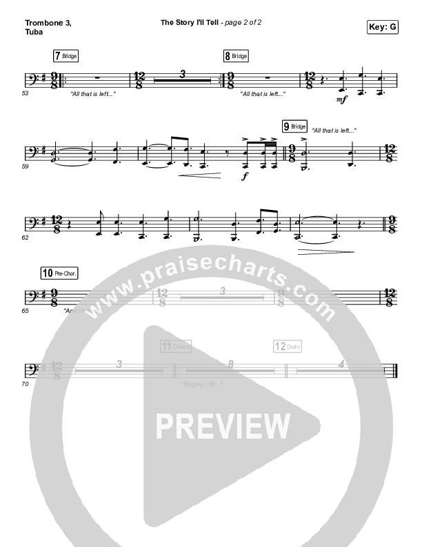 The Story I'll Tell Trombone 3/Tuba (Maverick City Music / Naomi Raine)