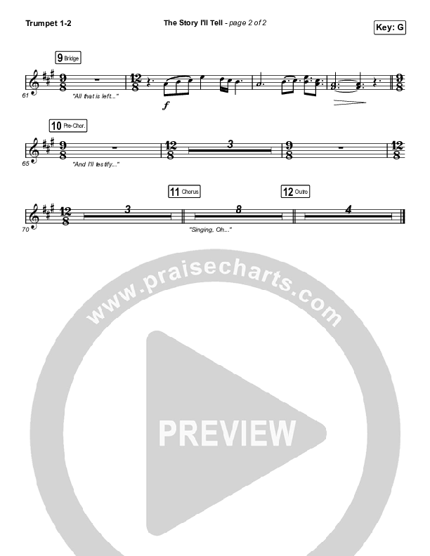 The Story I'll Tell Trumpet 1,2 (Maverick City Music / Naomi Raine)