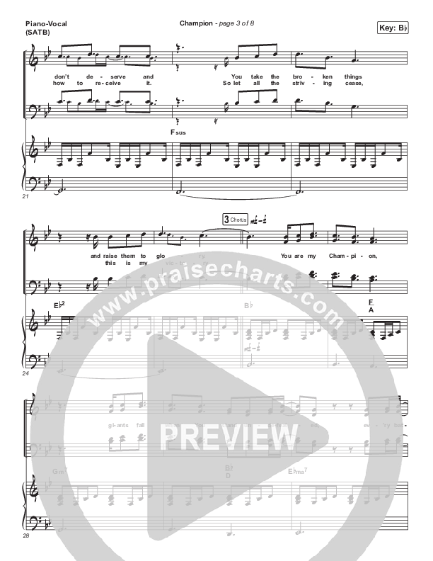 Champion Piano/Vocal (SATB) (Maverick City Music / UPPERROOM / Brandon Lake / Maryanne J. George)