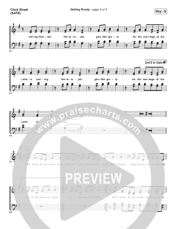 Getting Ready Choir Sheet (SATB) (Maverick City Music / UPPERROOM / Abbie Gamboa / Naomi Raine / Joel Figueroa)