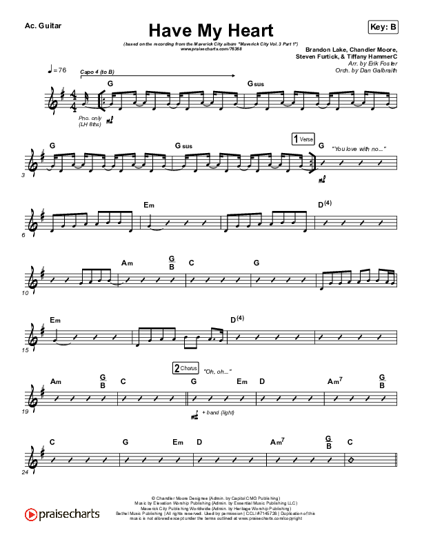 Have My Heart Acoustic Guitar (Maverick City Music / Chris Brown / Chandler Moore)