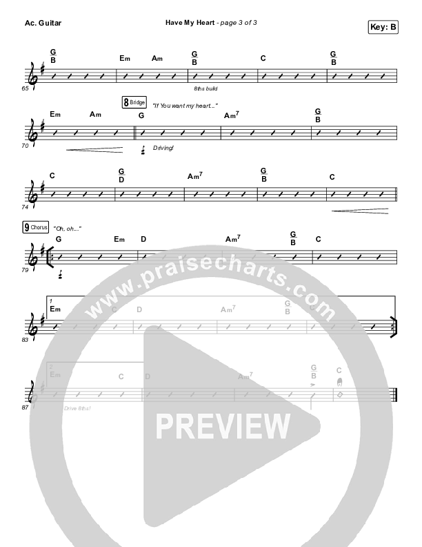 Have My Heart Acoustic Guitar (Maverick City Music / Chris Brown / Chandler Moore)