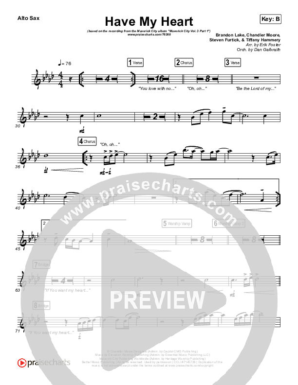 Have My Heart Alto Sax (Maverick City Music / Chris Brown / Chandler Moore)