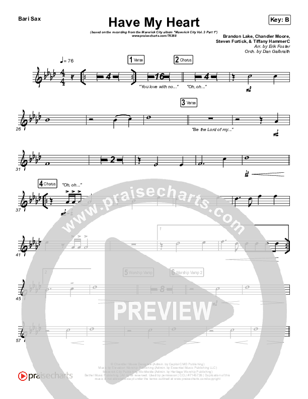 Have My Heart Bari Sax (Maverick City Music / Chris Brown / Chandler Moore)