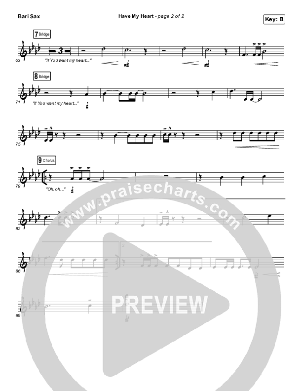 Have My Heart Bari Sax (Maverick City Music / Chris Brown / Chandler Moore)