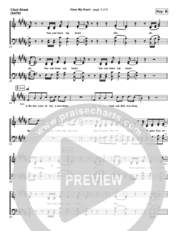 Have My Heart Choir Sheet (SATB) (Maverick City Music / Chris Brown / Chandler Moore)