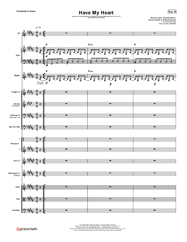 Have My Heart Conductor's Score (Maverick City Music / Chris Brown / Chandler Moore)