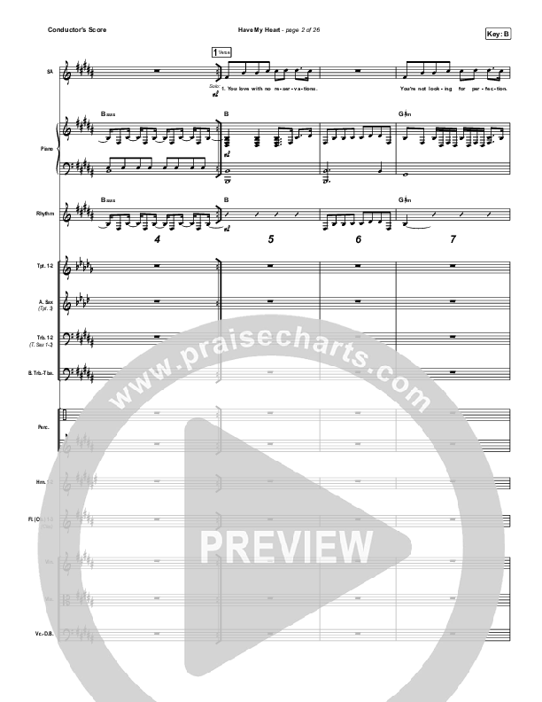 Have My Heart Conductor's Score (Maverick City Music / Chris Brown / Chandler Moore)