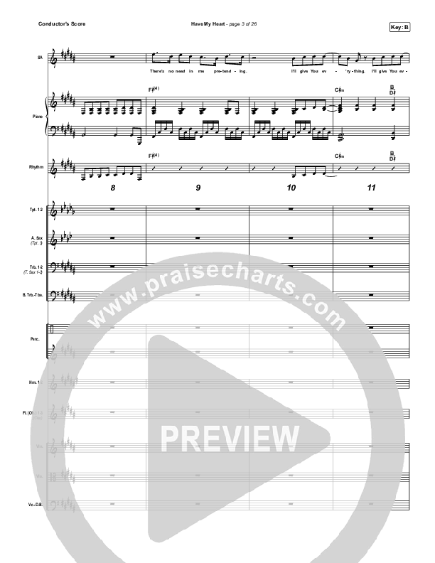 Have My Heart Conductor's Score (Maverick City Music / Chris Brown / Chandler Moore)