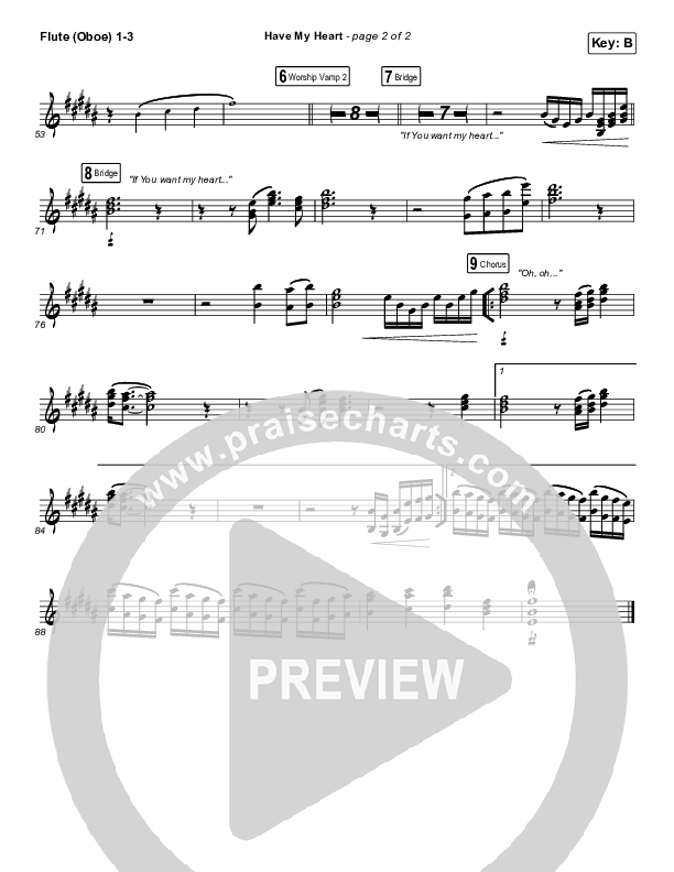 Have My Heart Flute/Oboe 1/2/3 (Maverick City Music / Chris Brown / Chandler Moore)