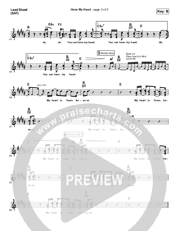 Have My Heart Lead Sheet (SAT) (Maverick City Music / Chris Brown / Chandler Moore)