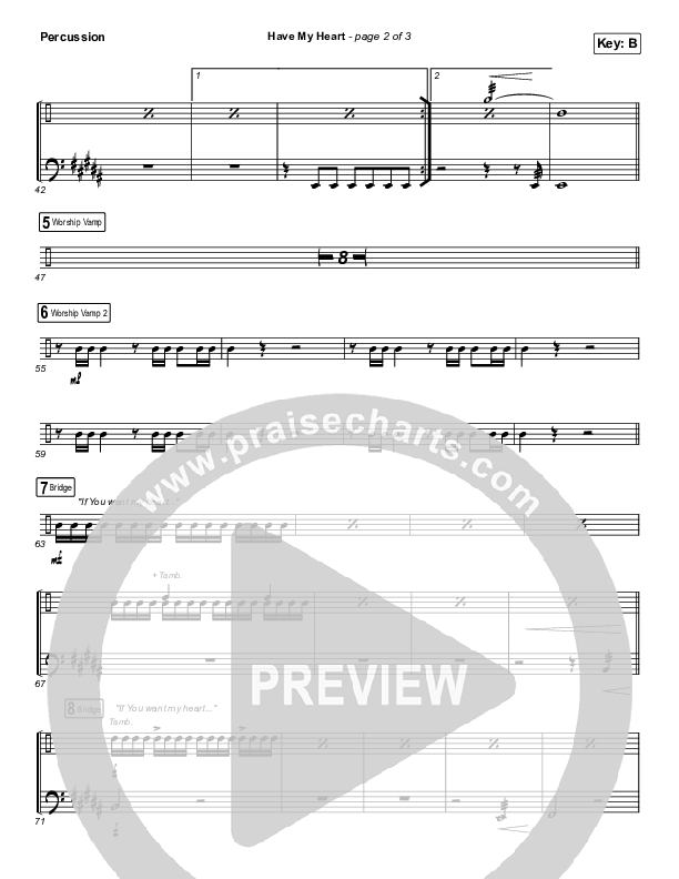 Have My Heart Percussion (Maverick City Music / Chris Brown / Chandler Moore)