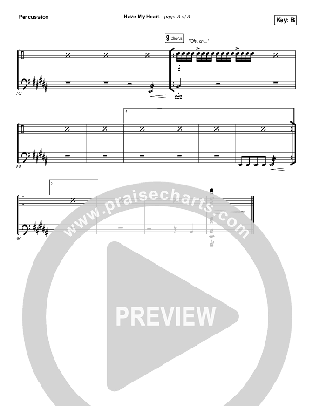 Have My Heart Percussion (Maverick City Music / Chris Brown / Chandler Moore)