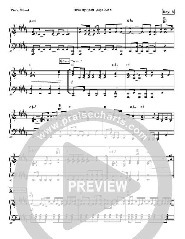 Have My Heart Piano Sheet (Maverick City Music / Chris Brown / Chandler Moore)