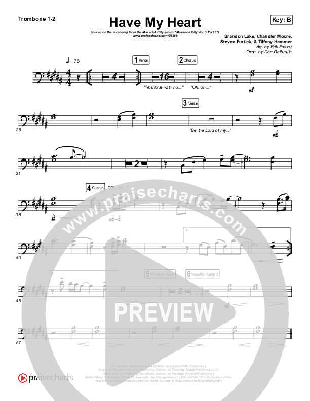 Have My Heart Trombone 1/2 (Maverick City Music / Chris Brown / Chandler Moore)