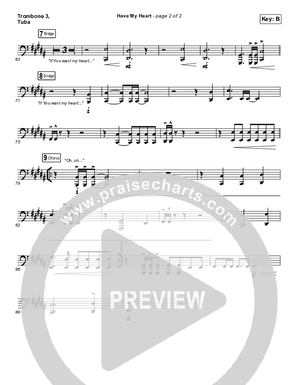 Have My Heart Trombone 3/Tuba (Maverick City Music / Chris Brown / Chandler Moore)