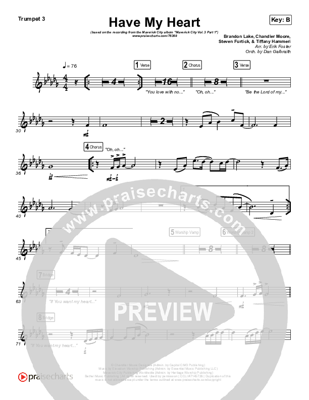Have My Heart Trumpet 3 (Maverick City Music / Chris Brown / Chandler Moore)