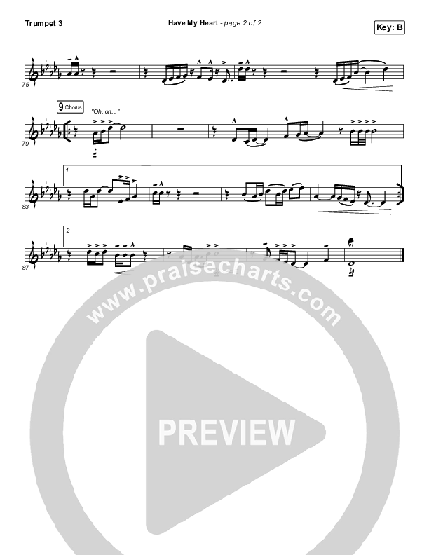 Have My Heart Trumpet 3 (Maverick City Music / Chris Brown / Chandler Moore)