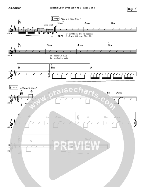 When I Lock Eyes With You Acoustic Guitar (Maverick City Music / UPPERROOM / Abbie Gamboa / Naomi Raine / Joel Figueroa)