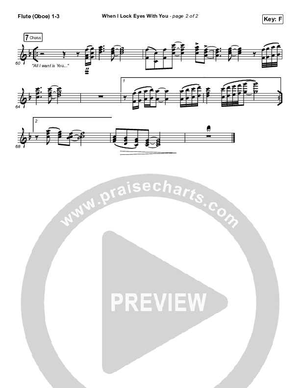 When I Lock Eyes With You Flute/Oboe Sheet Music PDF (Maverick City