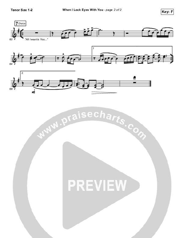 When I Lock Eyes With You Tenor Sax 1/2 (Maverick City Music / UPPERROOM / Abbie Gamboa / Naomi Raine / Joel Figueroa)
