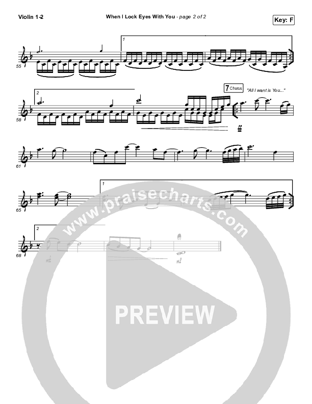 When I Lock Eyes With You Violin 1/2 (Maverick City Music / UPPERROOM / Abbie Gamboa / Naomi Raine / Joel Figueroa)