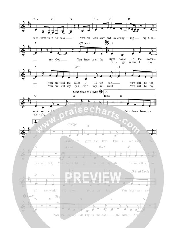 Great I Am Lead Sheet (YWAM Kona Music)