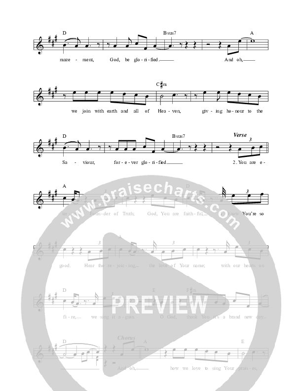 Forever Glorified Lead Sheet (New Wine Worship)