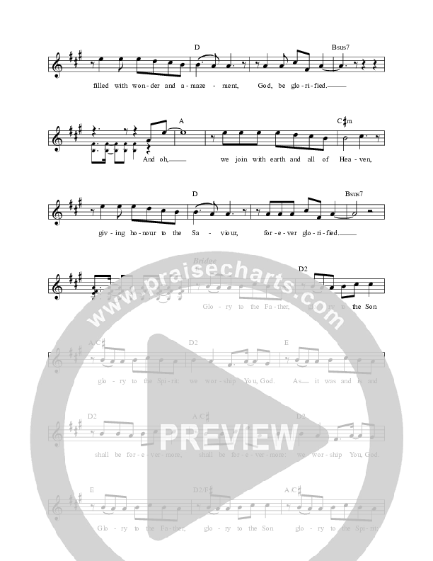 Forever Glorified Lead Sheet (New Wine Worship)