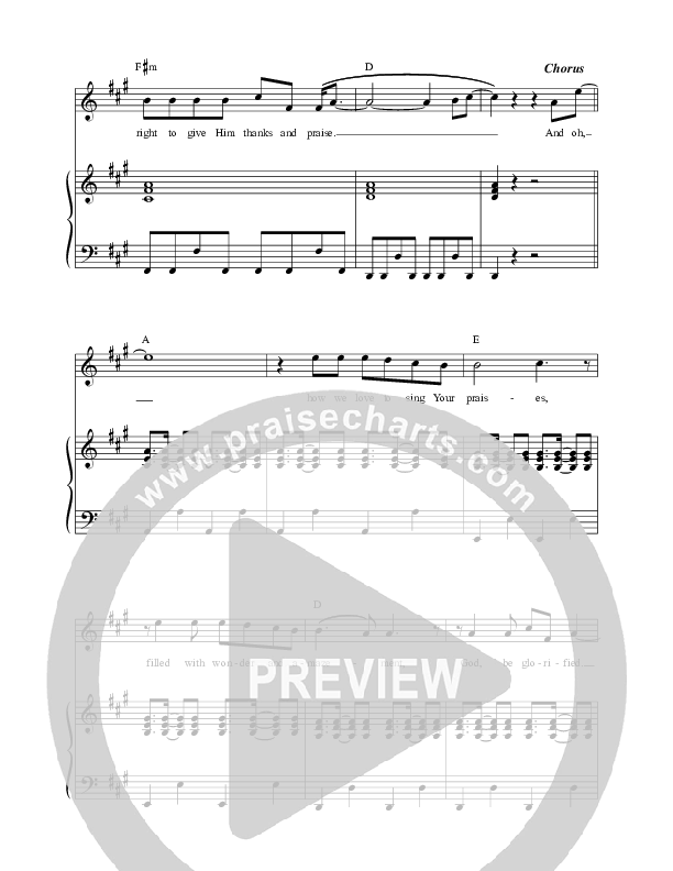 Forever Glorified Lead & Piano (New Wine Worship)