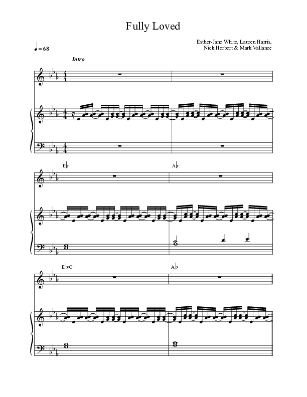 Fully Loved Lead & Piano (New Wine Worship)