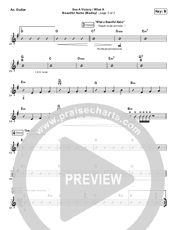 See A Victory / What A Beautiful Name (Medley) Acoustic Guitar (Jonathan Traylor / Worship Together)