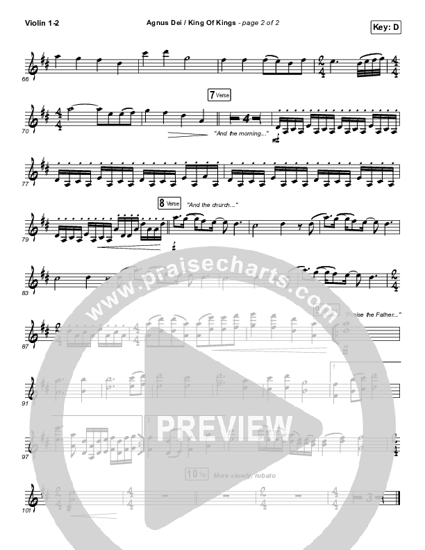 Agnus Dei / King Of Kings Violin 1/2 (Hillsong Worship / Chidima / Passion / Jenn Johnson / Brooke Ligertwood)